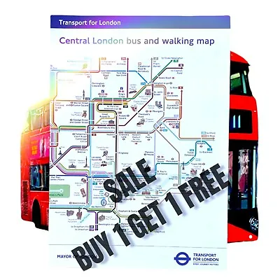 TFL Central London Tube Bus And Walking Map Transport For London Map 2017 Issue • £3.99