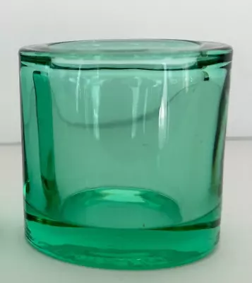 EUC Iittala KIVI Marimekko GREEN Glass Votive Tealight Candle Holder Finland • $28