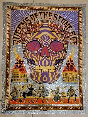 Queens Of The Stone Age Poster Forum 2023 EMEK Purple Bubble Foil #36/45 QOTSA • $441.60