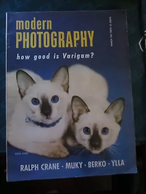 Modern Photography Magazine March 1951 How Good Is Varigram Cat Lovers 50 • $9.99