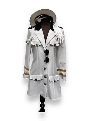 Navy Girl Sailor Captain Outfit Size Small Ex Hire Fancy Dress Costume Uniforms • £22