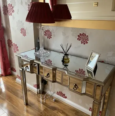 £399.90 • Buy Venetian Mirrored Console Table Large Dressing Furniture Antique Silver Glass