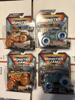 2022 Monster Jam Earth Vs Surf Lot Of 4 1/64 Spin Master Walmart FROM CASE B SET • $49.95