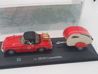 £13 • Buy CARARAMA 1/43rd Scale MGB Convertible With Teardrop Caravan Trailer