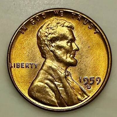 1959-D Lincoln Penny. Please Read Description. Your Actual Coin In Photo. • $1.79
