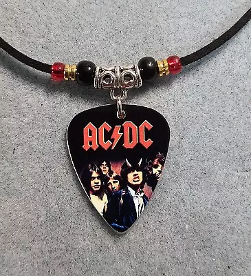 Handmade AC/DC Aluminum Guitar Pick Necklace • $15