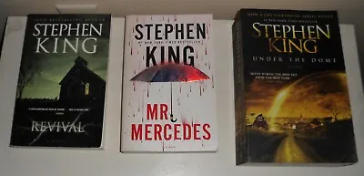 Lot 3 Stephen King Under The Dome & Revival & Mr. Mercedes Paperbacks • $6.24