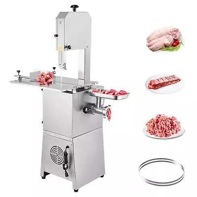 VEVOR Commercial 850W Electric Meat Bandsaw Bone Sawing W/ Sausage Stuffer Maker • $456.99