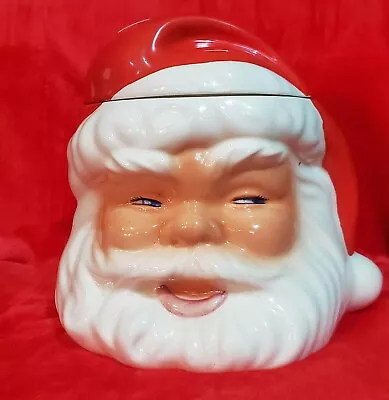 Metlox Cookie Jar Santa Head VINTAGE Poppytrail 1950's VERY RARE HARD TO FIND • $675