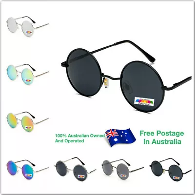$10.95 • Buy Polarised Mens Womens Vintage Polarized Glasses Eyewear Round Sunglasses R001