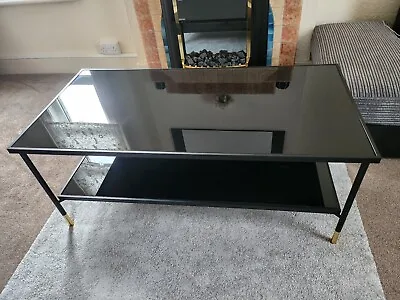 Ikea Asperod Coffee Table Glass Black  • £85