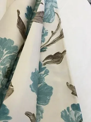 Iliv / SMD Eternal Eau De Nil Floral Pattern Curtain Fabric Material 140cm Wide • £1.49