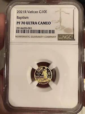 2021 Vatican Gold Coin 10 Euro NGC PF70 With Original Box • $399