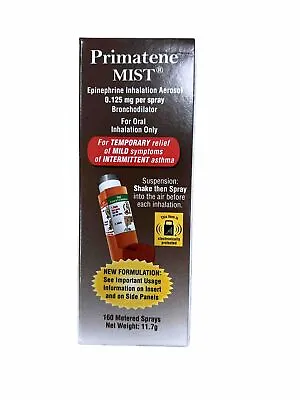 Primatene Mist Epinephrine Inhalation Aerosol Bronchodilator EXP: 08/2025 SEALED • $27.99