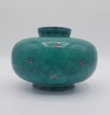 Turquoise Vase Argenta 963 - WILHELM KÅGE - Gustavsberg Made In Sweden • $359.99