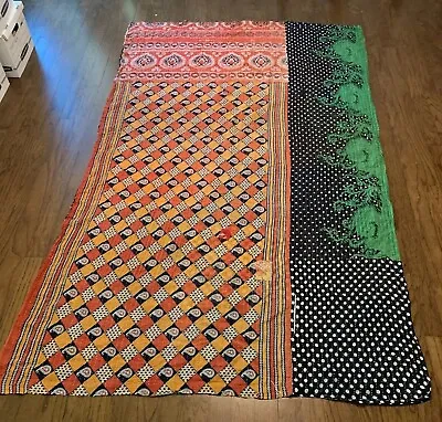 Reversible Handmade Thin Throw Blanket Sheet 88x56 Colorful • $15.99