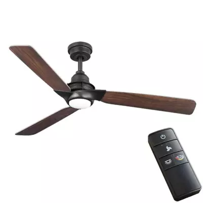 Outdoor 54  Large Sleek Propeller Ceiling Fan + Remote Modern Cabin Patio Light • $249.99