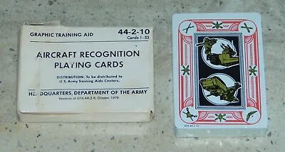 $15 • Buy Vintage 1979 Aircraft Recognition Playing Cards Sealed Deck 44-2-10 Training Aid