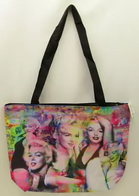 Marilyn Monroe Colorful Collage 17 X 14  Zipper Tote Bag Handbag Purse Shopper • $22.99