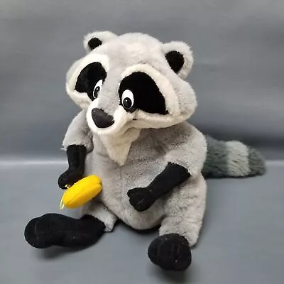 Vintage Disney Pocahontas 13  Meeko Raccoon Plush Stuffed Animal W/ Biscuit • $11.99