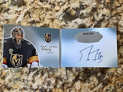 Autograph Marc-andre Fleury Premier Signature Booklets Inaugural 2017 Upper Deck • $170.21