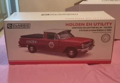 371159 Holden Eh Utility Ute Caltex Heritage Collection #6 1:18 Scale Model Car • $219