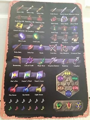 The Legend Of Zelda Ocarina Of Time Tin Sign Items Art Nintendo 64 Switch Poster • $15