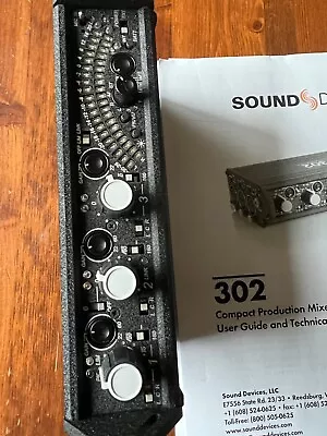 $379.99 • Buy Sound Devices 302 Portable 3-Channel Field Mixer USED ONCE, EXC COND