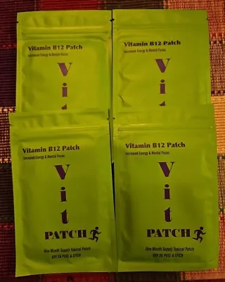 B12 ENERGY VITAMIN TOPICAL PATCH 120 DAY SUPPLY SUPPLEMENT PATCHES New Lot Of 4  • $14.99