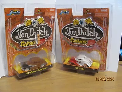 Jada Von Dutch Garage 1947 Chevy 47 & 32 Ford Coupe One Price For Both Cars. • $19.99