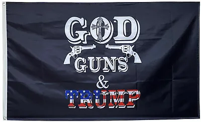 God Guns & Trump 2024 Flag 2nd Amendment TRUMP 3X5FT Banner 100D Grommets • $7.77