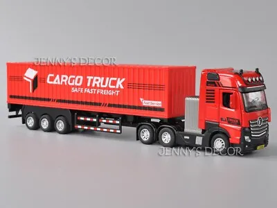 1:50 Scale Diecast Vehicle Model Toy Tractor With 40Ft Container Semi Trailer • $13.90
