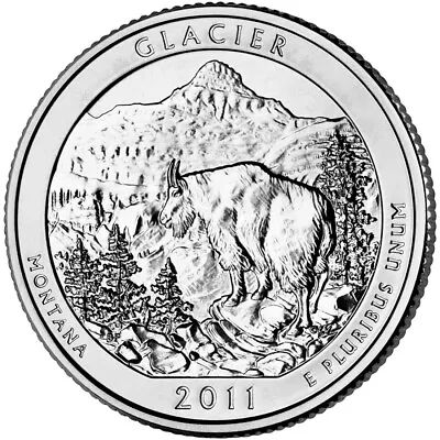 2011 D Glacier NP Quarter. ATB Series Uncirculated From US Mint Roll. • $2.29