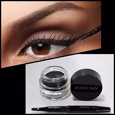 Mary Kay Gel Eyeliner Intense Black + Expandable Brush Applicator ~ Matte Finish • $7.90