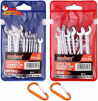 20-Piece Mini Wrench Set Small Wrench Set Metric And SAE Mini Combination Set • $27.05