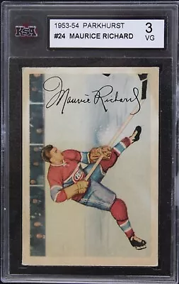 1953-54 Parkhurst Hockey #24 Maurice Richard Ksa 3 Vg Montreal Canadiens Hof • $368