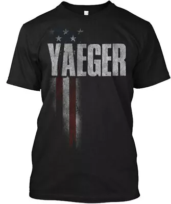 Cool Yaeger Family American Flag Tee T-Shirt Made In The USA Size S To 5XL • $20.59