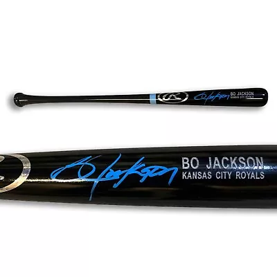 Bo Jackson Autographed 34  Signed Black Baseball Bat Beckett COA • $499