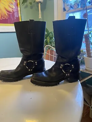 Rare Vintage Frye Motorcycle Boots With Vibram Sole. W Size 7 • $35.68