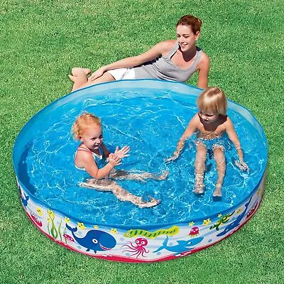 5ft X 10  Childrens Swimming Paddling Pool Snapset Fill 'n' Fun Rigid Pool 55029 • £16.99