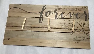 P Graham Dunn We Decided On Forever 20” X 10.5”Sign Wall Art Decor Print • $10