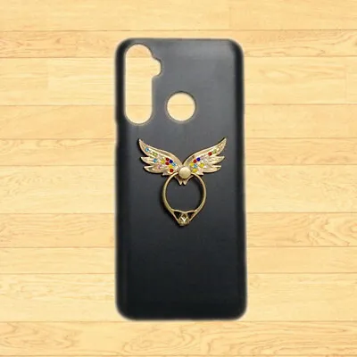 For Phones 3D Cute Wings Ring Holder Black Back Hard Protective Skin Case Cover • $8.97