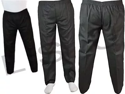 Boys Sturdy Fit All Around Full Elasticatedgenerous Fit School Pull Up Trousers • £14.99