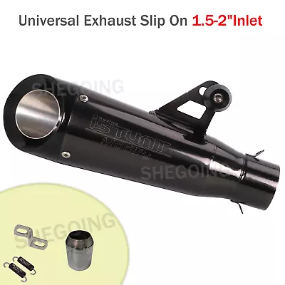 Motorcycle Exhaust 51MM Slip On Muffler Pipe For Scooter ATV Universal  • $60.19