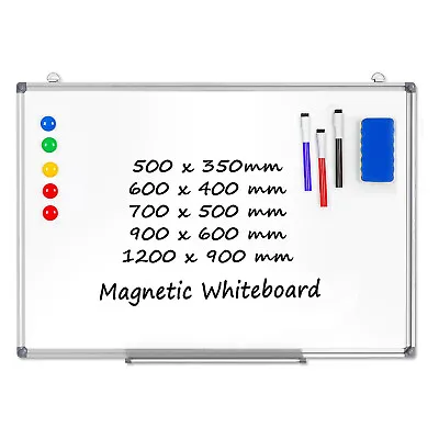 Magnetic Whiteboard Dry Wipe Notice White Board Office School Home Small & Large • £89.99