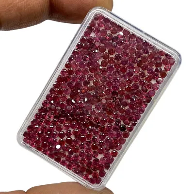 100 Pcs Natural Rhodolite Garnet 2.5mm Round Cut Untreated Loose Gemstones Lot • $12.50