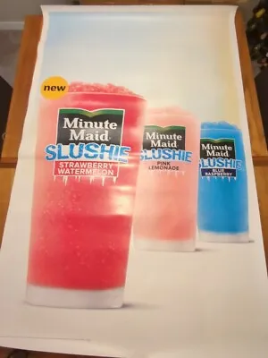 New McDonald's Minute Maid Slushie Poster With Price Stickers 55  X 35  • $18