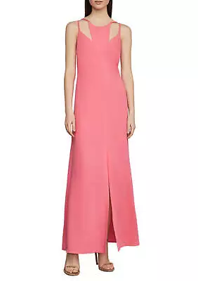 BCBGMAXAZRIA Women's Cut Out Maxi Dress With Side Slit In Pink Coral Size L $328 • $91.97
