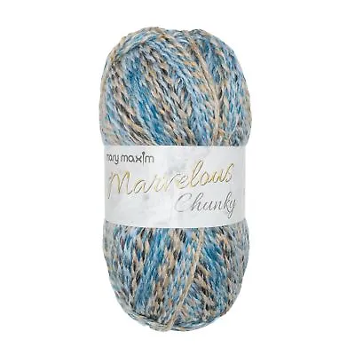 Mary Maxim Marvelous Chunky Yarn “Waterfront” | 5 Bulky Weight Yarn • $14.49