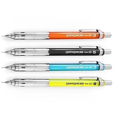 Pentel Graphgear 300 Automatic Mechanical Pencil : 0.3mm - 0.5mm - 0.7mm - 0.9mm • £4.99